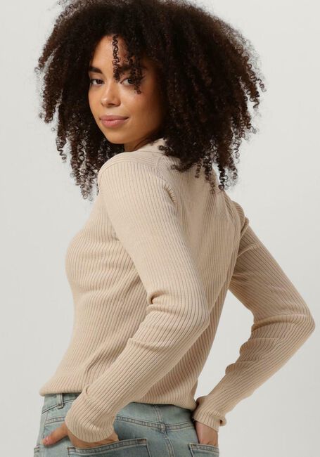 Ecru SELECTED FEMME Polo ALLY LS KNIT - large