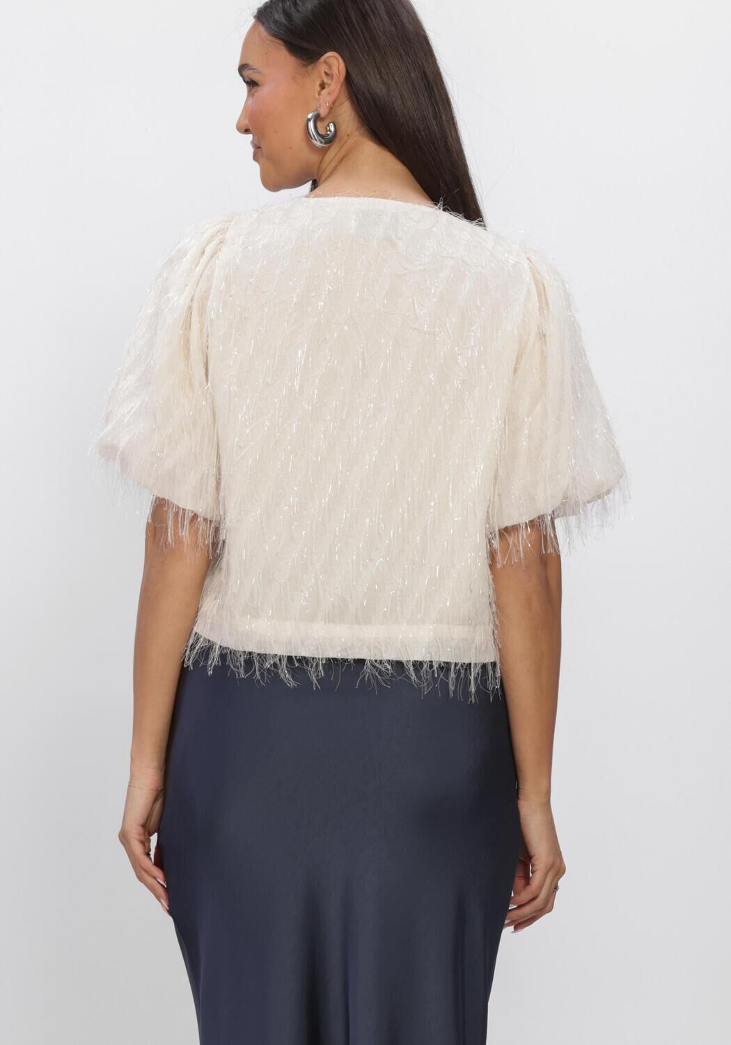 NEO NOIR AISA FRILLY BLOUSE Blouses Cr&egrave;me - large