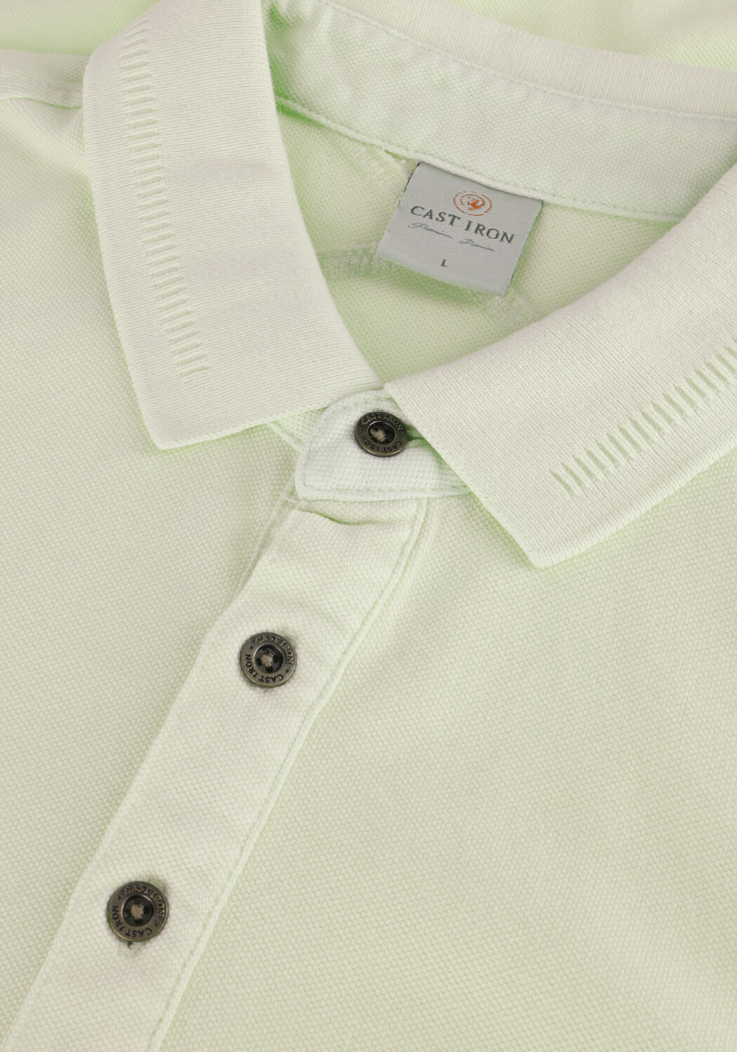CAST IRON Polo SHORT SLEEVE POLO PIQUE GARMENT DYED en vert - large