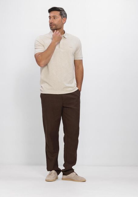 LACOSTE Polo REGULAR FIT COTTON BLEND POLO SHIRT en beige - large