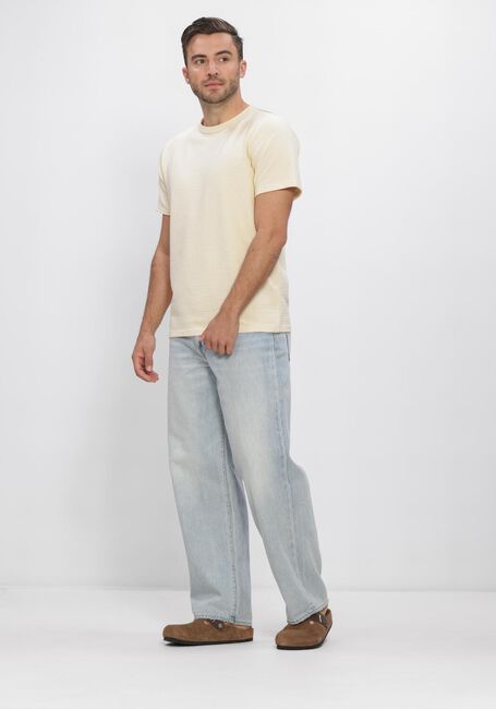 SELECTED MEN SLHSANDER SEERSUCKER SS O-NECK  TEE Polos & T-Shirts en beige - large