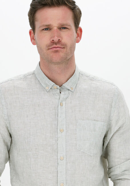 DSTREZZED Chemise décontracté SHIRT BUTTON DOWN LINEN MELANGE en vert - large