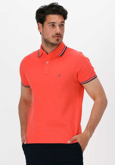 TOMMY HILFIGER Polo TOMMY TIPPED SLIM POLO en orange - large