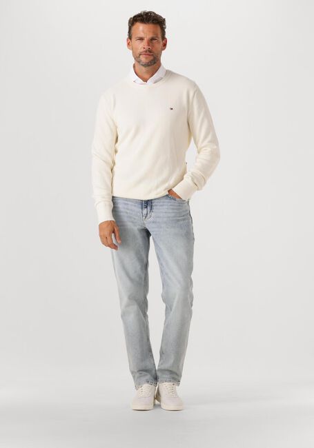 Ecru TOMMY HILFIGER Trui ESSENTIAL STRUCTURE CREW NECK - large
