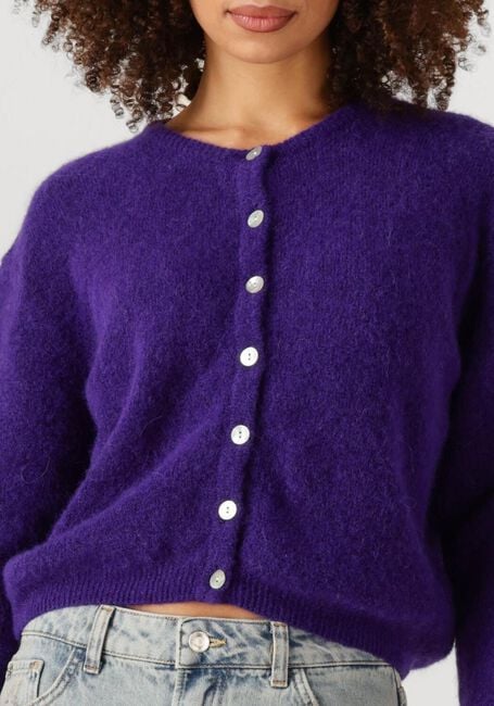 Paarse AMERICAN VINTAGE Vest VITOW CARDIGAN - large