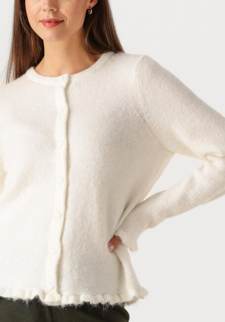 Gebroken wit SELECTED WOMEN Vest SLFLULU FRILL LS KNIT CARDIGAN - large