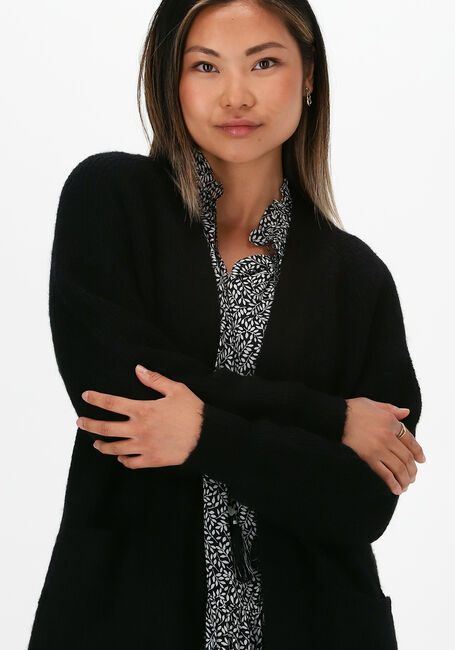 Zwarte SELECTED FEMME Vest SLFLULU LS KNIT LONG CARDIGAN - large