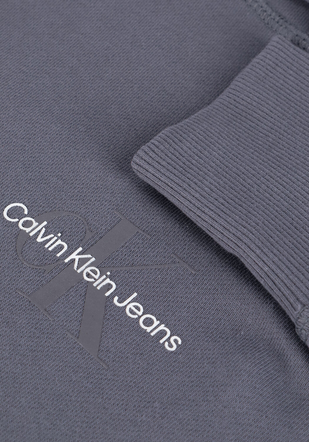 Grijze CALVIN KLEIN Sweater MONOGRAM LOGO HOODIE - large