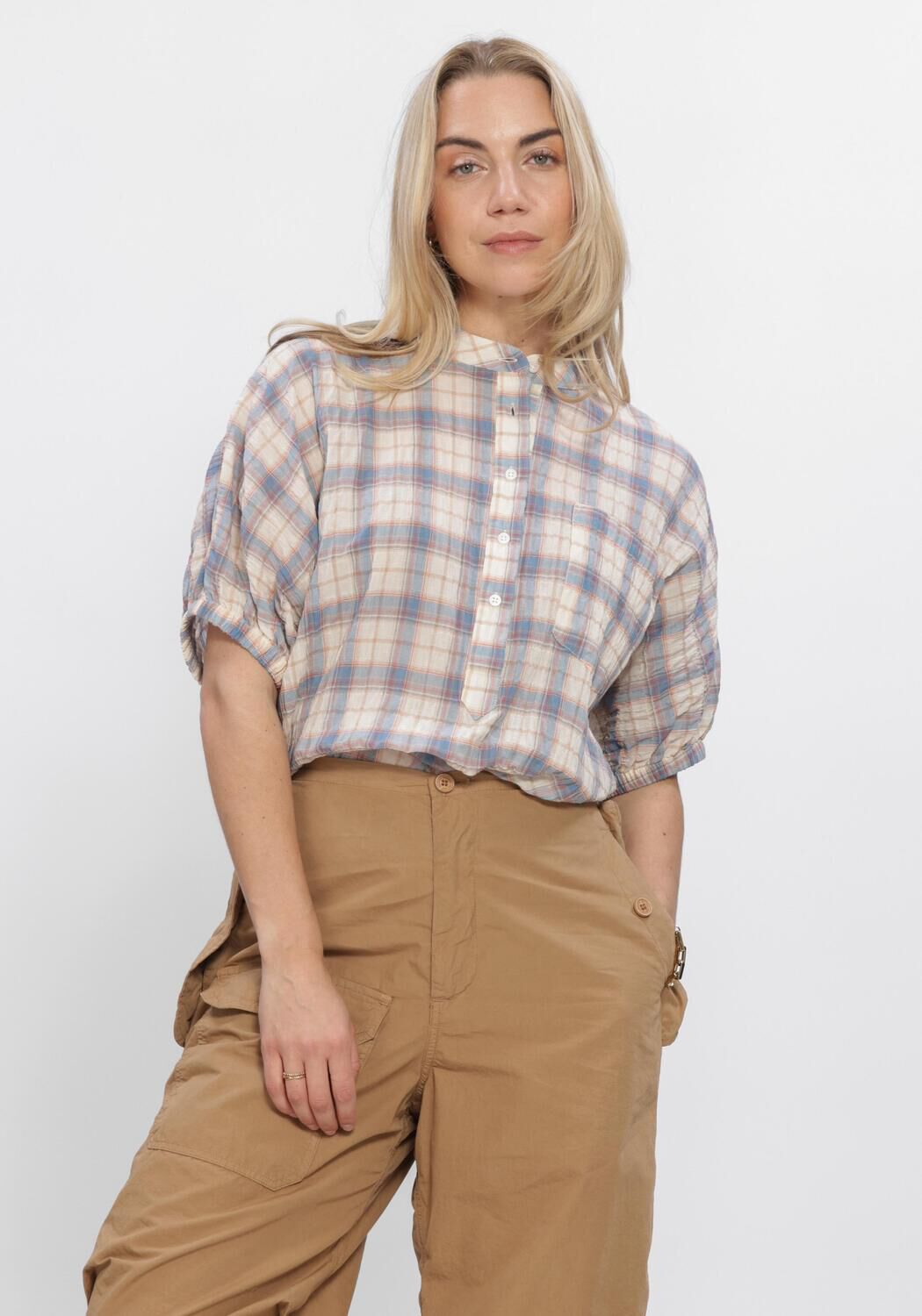 Blauwe PENN & INK  BLOUSE - large