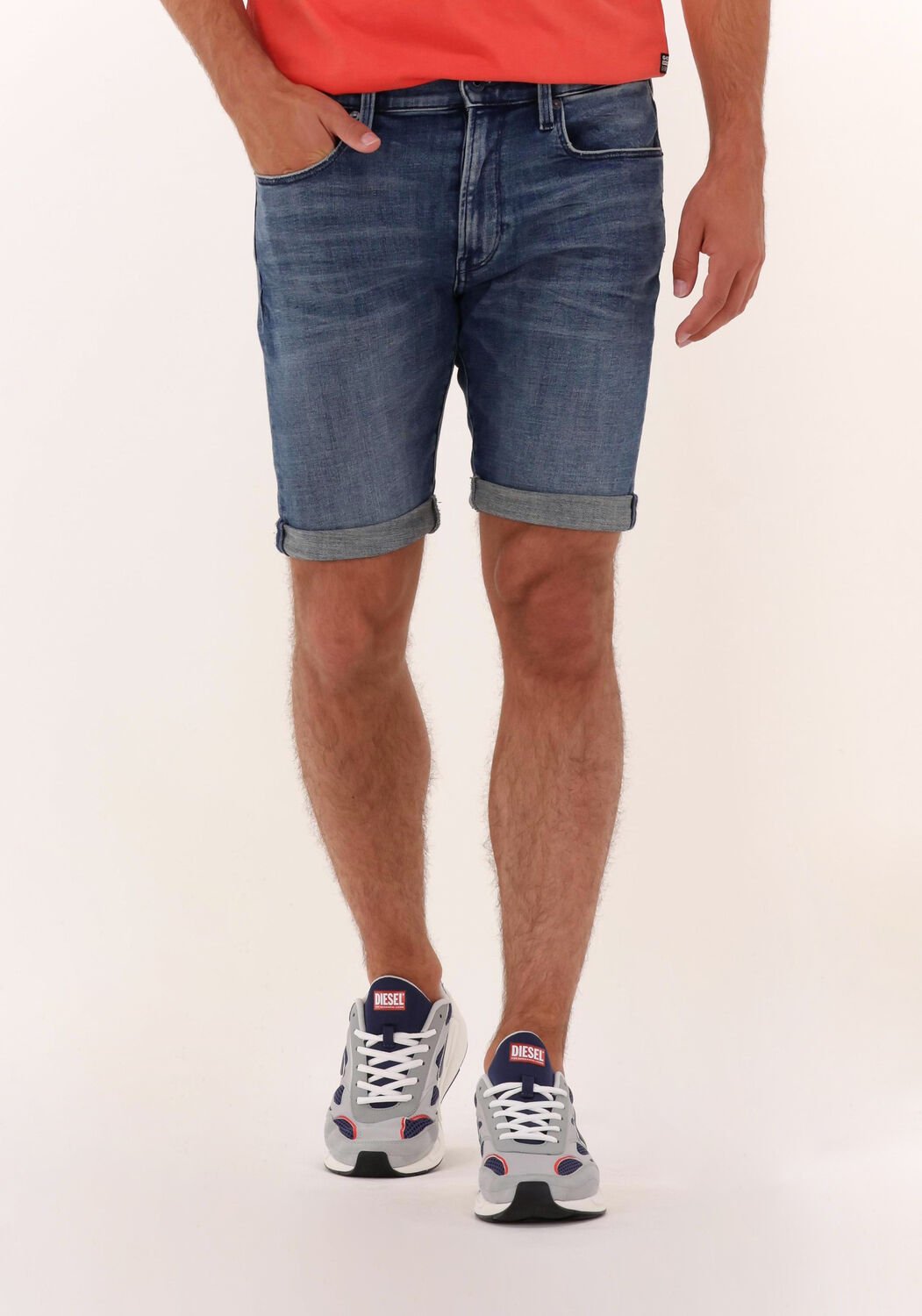 Blauwe G STAR RAW Korte broek 3301 SLIM SHORT Omoda