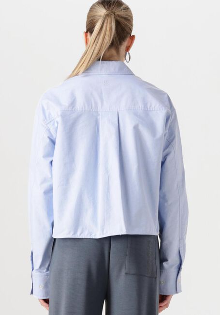 Lichtblauwe SECOND FEMALE  BAULO CROPPED SHIRT - large