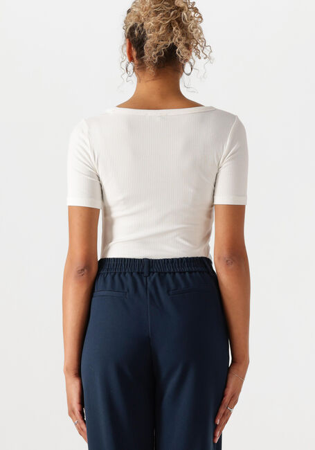 Witte TOMMY HILFIGER T-shirt SLIM 5X2 RIB C-NK SS - large