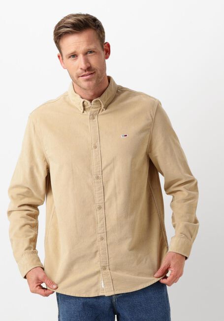 Beige TOMMY JEANS Casual overhemd TJM REG CORDUROY SHIRT - large
