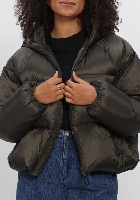 Khaki WITHBLACK Gewatteerde jas WBLEMMA SHORT DOWN PUFFER JKT - large