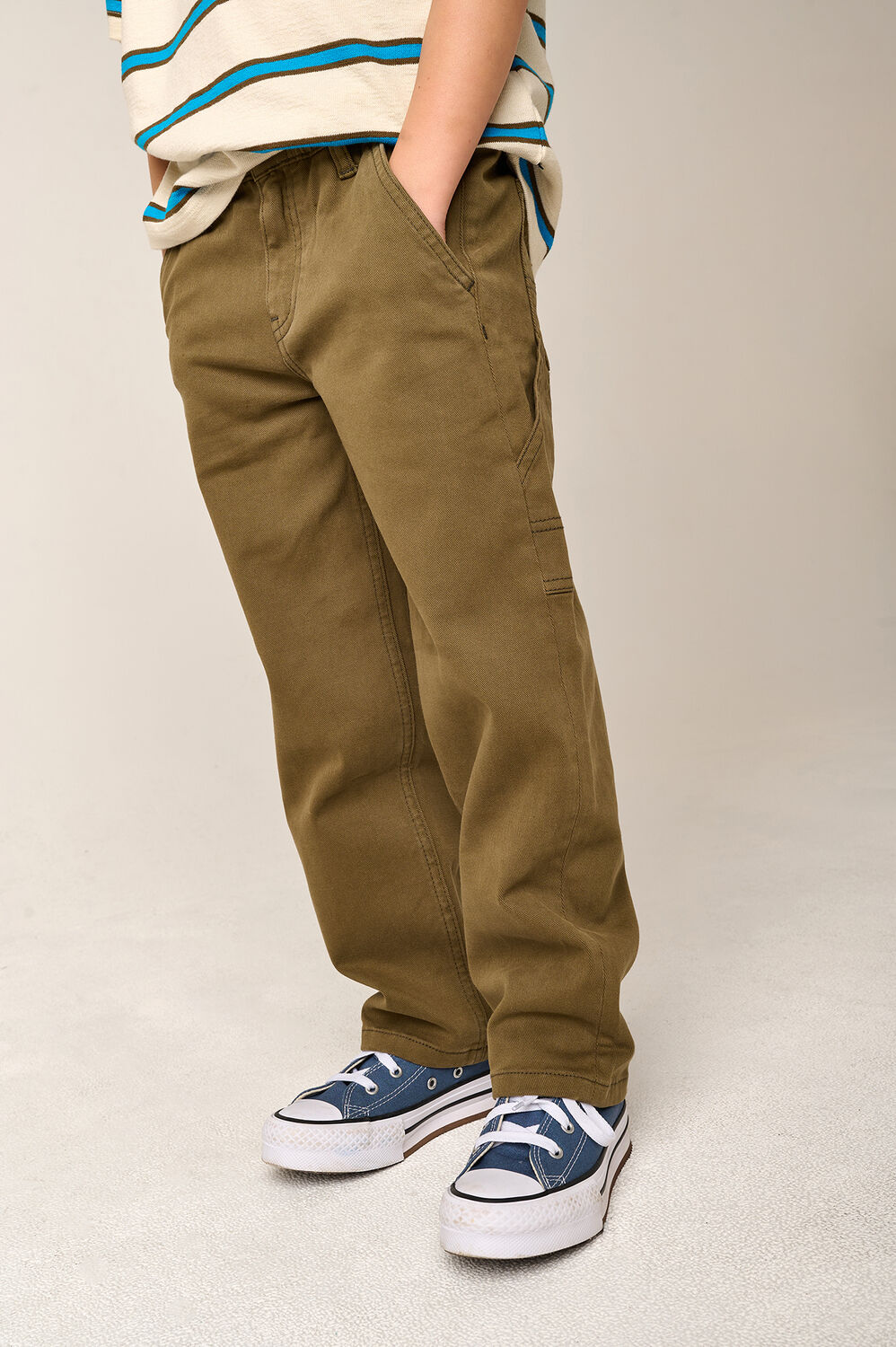 Khaki TUMBLE 'N DRY Straight leg jeans JEROME CARPENTER - large