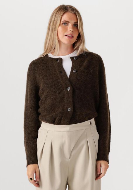 Bruine SELECTED FEMME Vest SLFLULU LS KNIT SHORT CARDIGAN - large