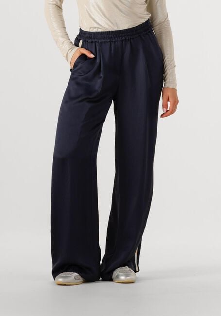 Donkerblauwe SUMMUM Pantalon TROUSERS HEAVY SILKY TOUCH - large