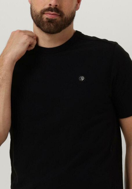 Zwarte CAST IRON T-shirt SHORT SLEEVE R-NECK ORGANIC COTTON SLUB ESSENTIAL - large