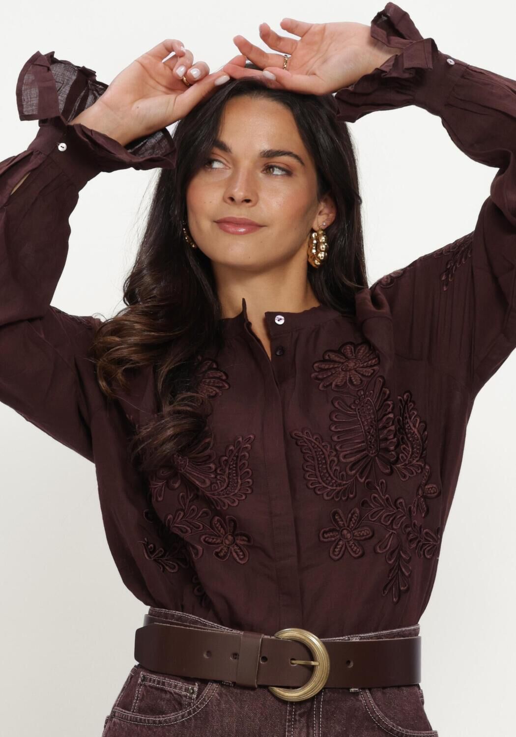 Bruine ANTIK BATIK  MARTA BLOUSE - large