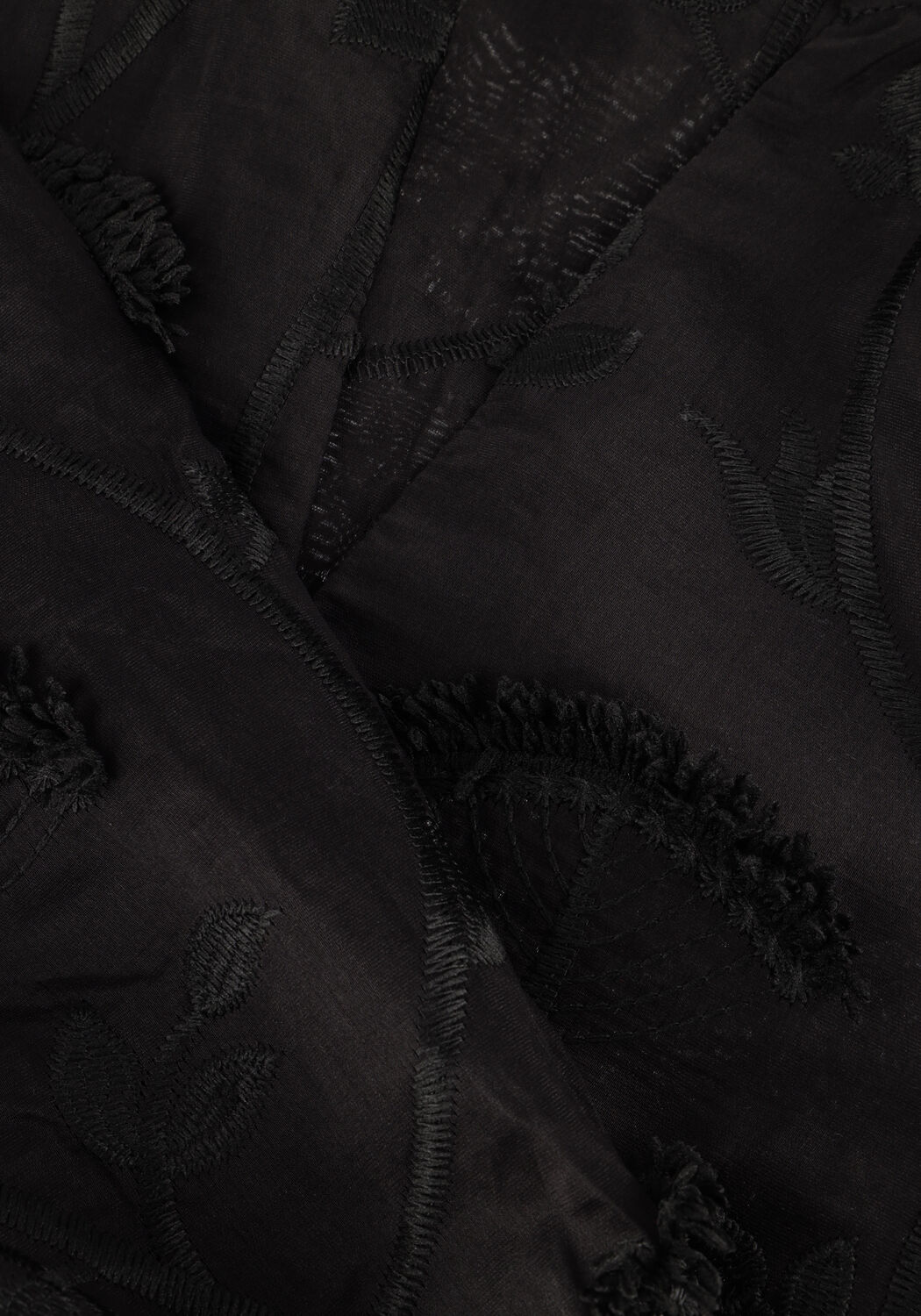 Zwarte MINUS  PIPER V-NECK BLOUSE - large