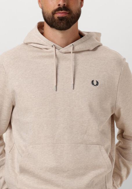 Gebroken wit FRED PERRY Truien/vesten TIPPED HOODED SWEATSHIRT - large