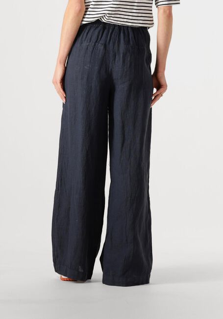 Donkerblauwe BY-BAR Wijde broek ELI LINNEN PANT - large