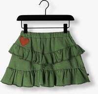 CARLIJNQ Mini-jupe HEARTS - DOUBLE RUFFLED SKIRT en vert - medium