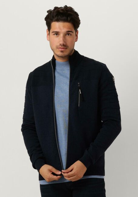 VANGUARD Gilet ZIP JACKET COTTON BONDED MOULINE Bleu foncé - large