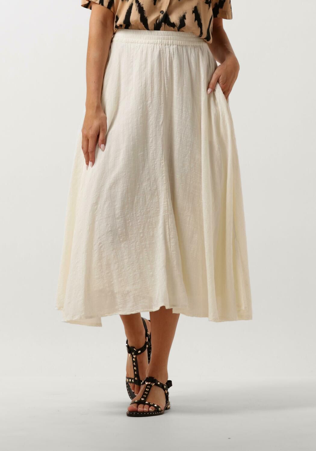 STELLA FOREST Jupe midi E24JU005 Ecru Omoda