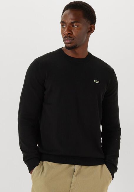 LACOSTE Pull REGULAR FIT CREW NECK SWEATER en noir - large