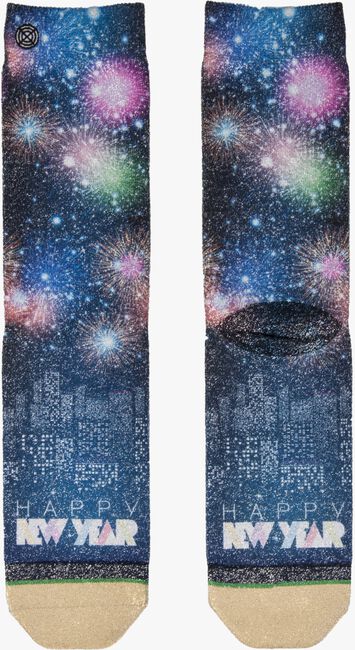 XPOOOS Chaussettes XMAS HAPPY NEW YEAR 80'S en vert - large