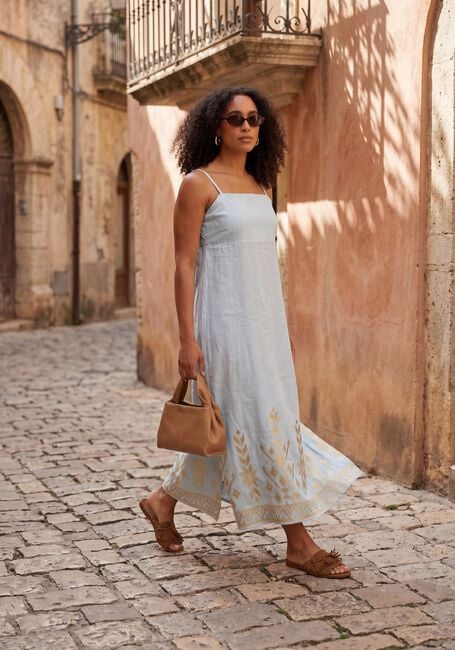 GREEK ARCHAIC KORI Robe maxi S26K-2043211 Bleu clair - large