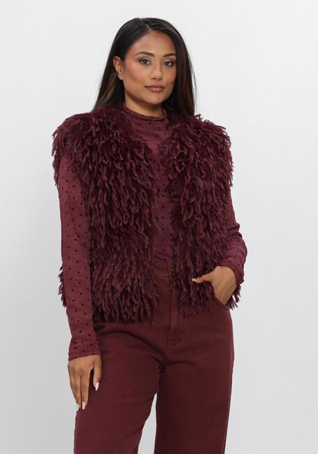 NUKUS Gilet MILA GILET FEATHER Bordeaux - large