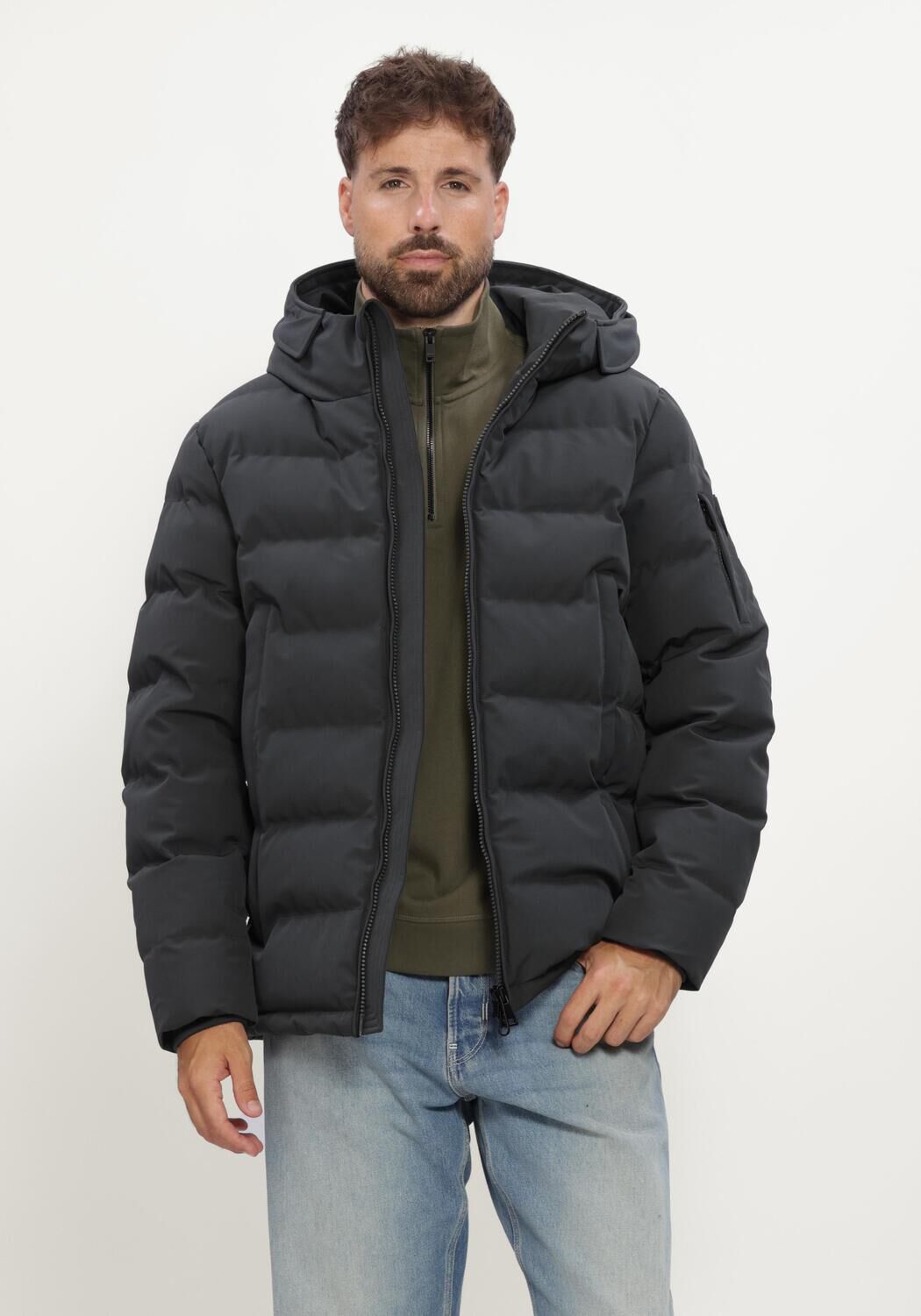 AIRFORCE Veste matelass&eacute; MITCHELL PARKA en gris - large