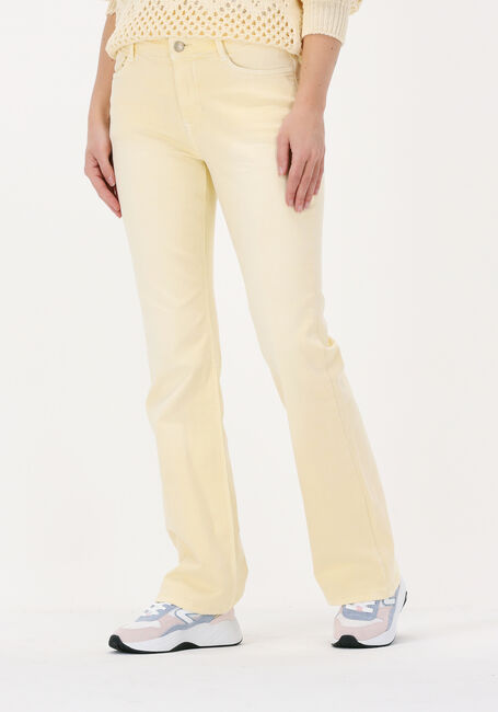 SUMMUM Pantalon évasé FLARED PANT SLUBBY STRETCH TWI en jaune - large