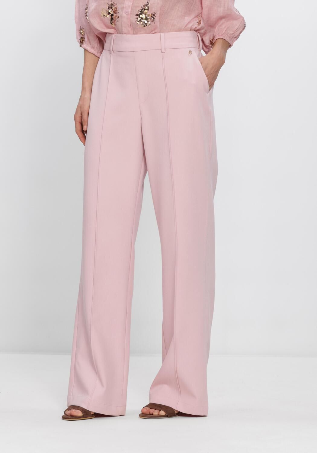 NUKUS Pantalon large JILL PANTS Rose clair - large