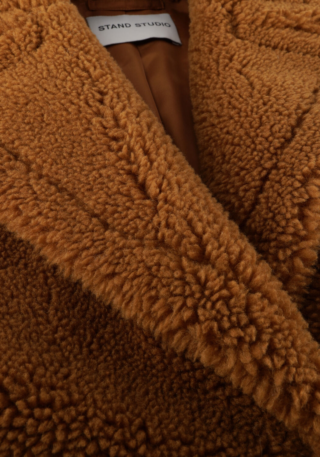 STAND STUDIO Manteau Teddy MARIA COAT en camel - large