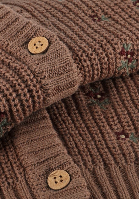 Bruine LIL' ATELIER Vest NMFEMLEN EMB AO LS - large