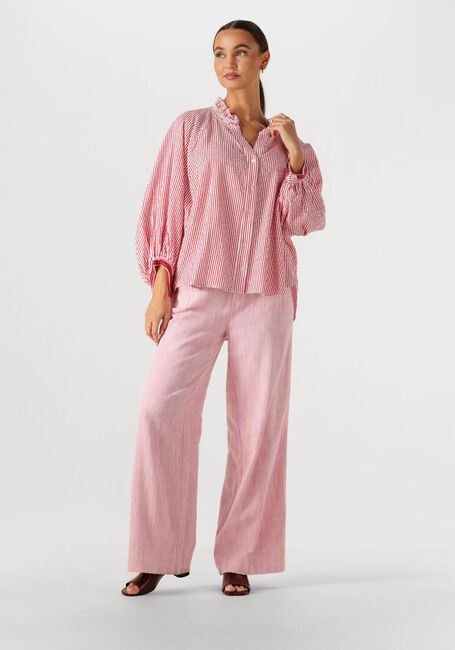 Rode POM AMSTERDAM  BLOUSE SEERSUCKER RED WHITE - large