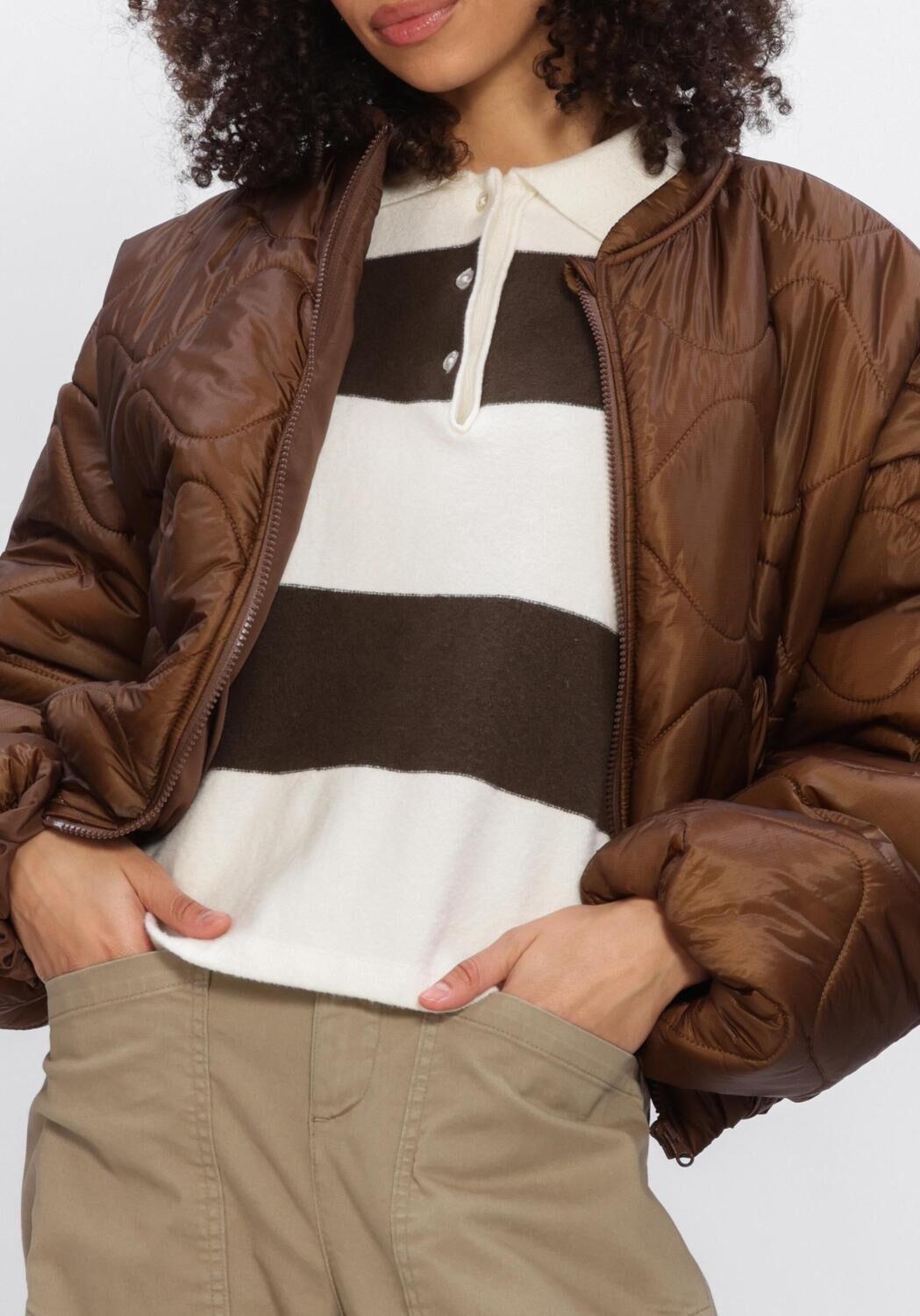 PENN & INK Veste matelass&eacute; W26C387 en marron - large