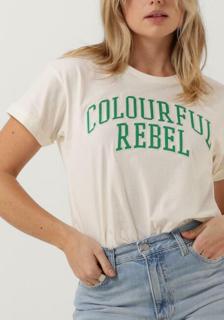 COLOURFUL REBEL T-shirt CR PATCH BOXY TEE Blanc - large