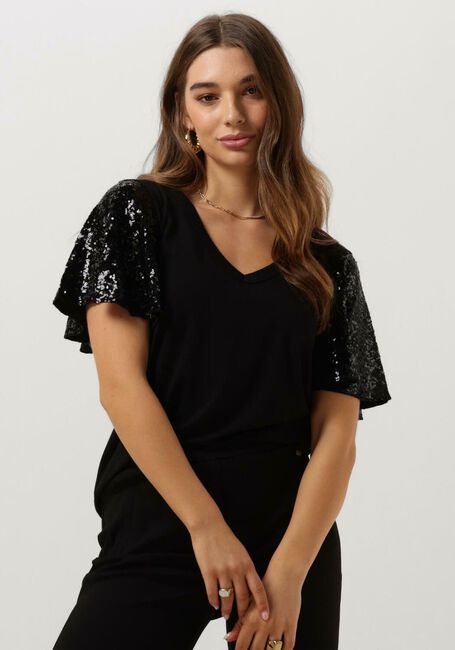 MOS MOSH T-shirt PINTER O-S SEQUIN TEE en noir - large