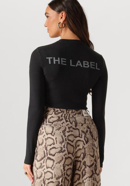ALIX THE LABEL Haut LADIES KNITTED RIB TOP en noir - large