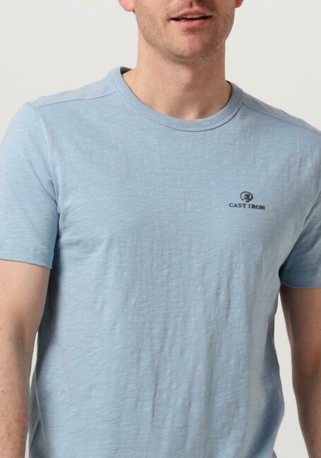 CAST IRON T-shirt SHORT SLEEVE R-NECK COTTON SLUB Bleu clair - large