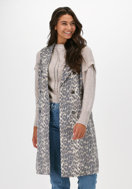 CO'COUTURE Gilet FELICA ANIMAL TAILOR VEST en marron - large