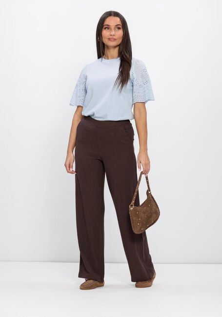 Y.A.S. T-shirt YASLEX SS TOP W. EMB SLEEVES en bleu - large