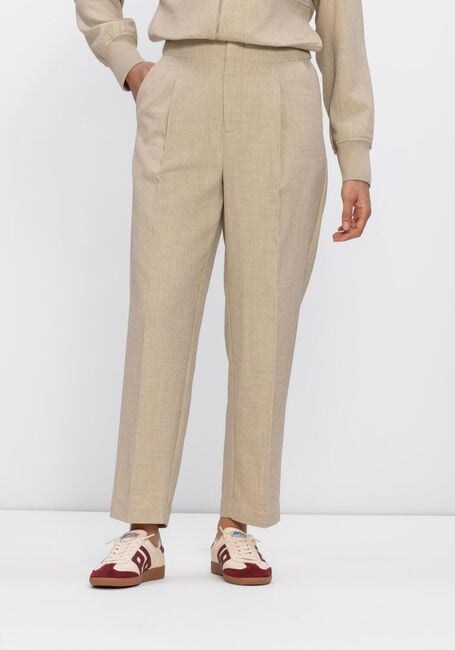 Beige MOS MOSH Flared broek MMLEYSA FLAIR PANT - large