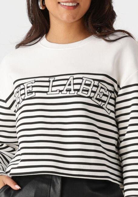 ALIX THE LABEL Chandail LADIES KNITTED STRIPE SWEATER en blanc - large