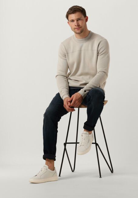 CAST IRON Pull MOCK NECK COTTON MODAL MOCKNECK en beige - large