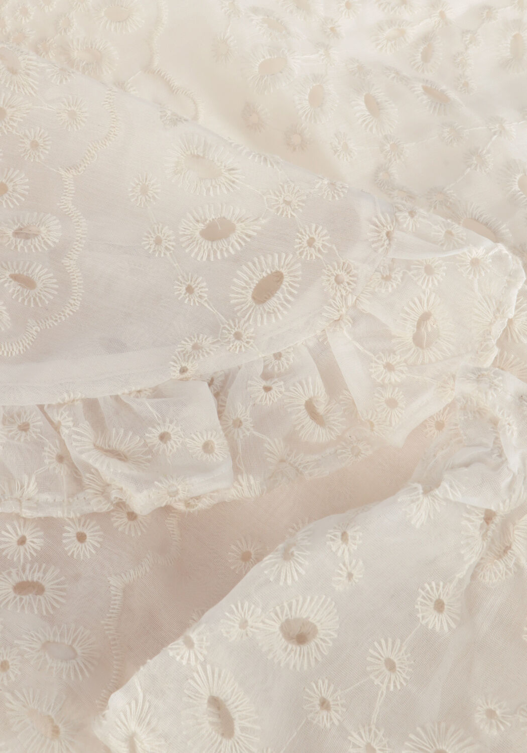 Gebroken wit NEO NOIR Mini jurk ABBY EMBROIDERY DRESS - large